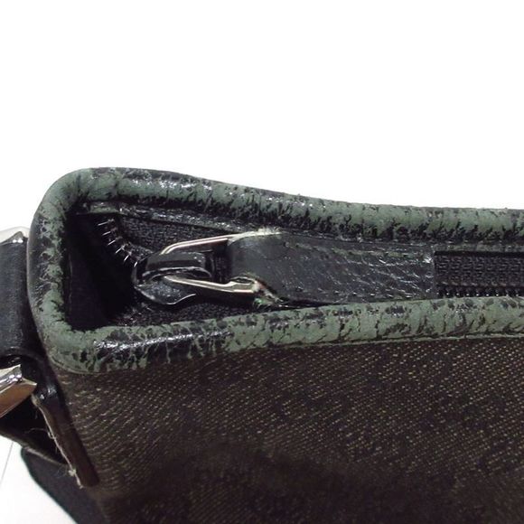 Gucci Shoulder Bag Abby GG Pattern 268642 Dark Gray And Black Leather - Picture 10 of 14